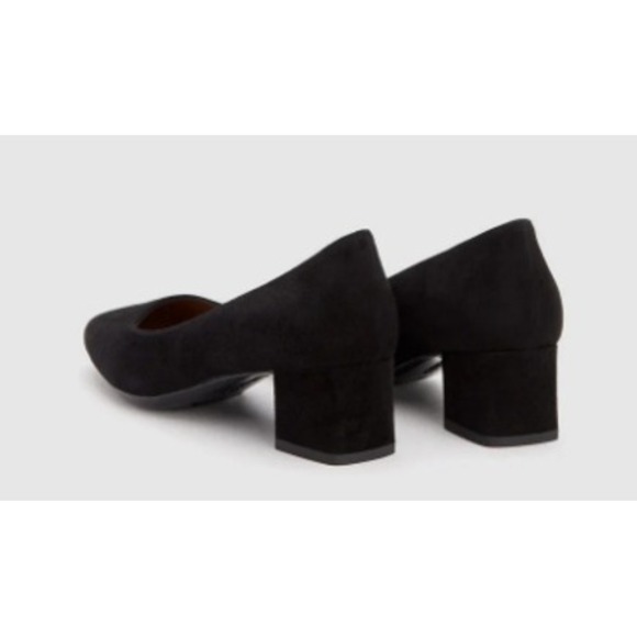 Aquatalia Pasha Black Suede Block Heel Pumps Shoes Made in Italy Size 9 - Picture 12 of 12